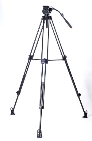 KINGJOY VT-3500 + VT-3530 Алюминиевая видеокамера с треногой с 360-градусной панорамной жидкостной головкой